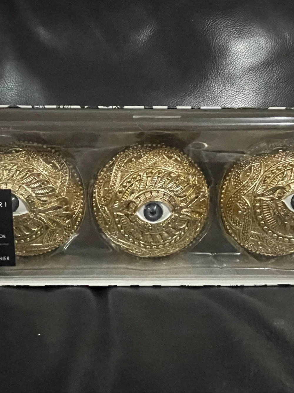 Tahari Gold Eye Decorative Orbs - Set of 3